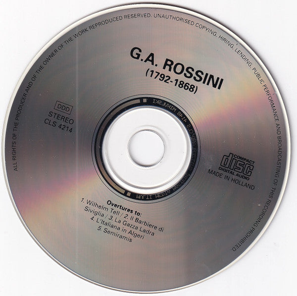 Gioacchino Rossini - London Festival Orchestra (2) Dir./Cond.: Alfred Scholz, Philharmonia Slavonica Dir./Cond.: Henry Adolph : Overtures = Ouvertüren (CD, Comp)
