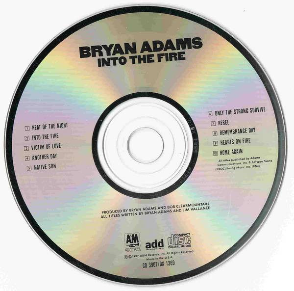 Bryan Adams : Into The Fire (CD, Album)