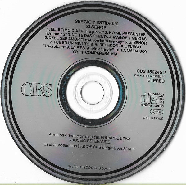 Sergio Y Estibaliz : Sí Señor (CD, Album)