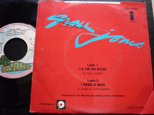 Grace Jones : La Vie En Rose (7", Single)
