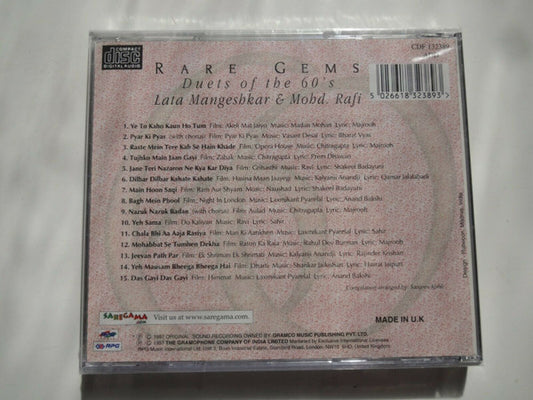 Lata Mangeshkar, Mohammed Rafi : Rare Gems - Duets Of The 60's - Lata Mangeshkar & Mohd. Rafi (CD, Comp)