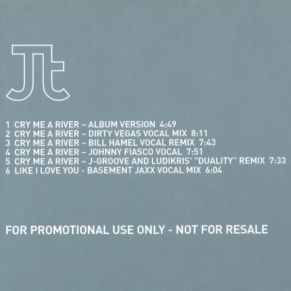 Justin Timberlake : Cry Me A River (CD, Single, Promo)