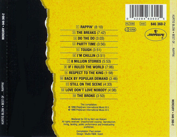 Kurtis Blow : Best Of ....Rappin' (CD, Comp, RE)