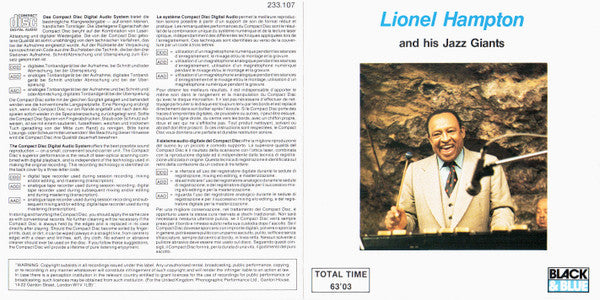 Lionel Hampton & His Giants Of Jazz : Lionel Hampton & His Giants Of Jazz (CD, Album)