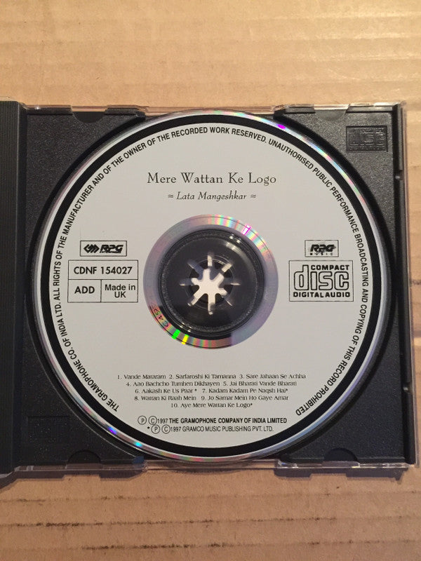 Lata Mangeshkar : Mere Wattan Ke Logo (CD, Album, Comp)