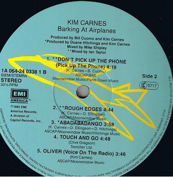 Kim Carnes : Barking At Airplanes (LP, Album)