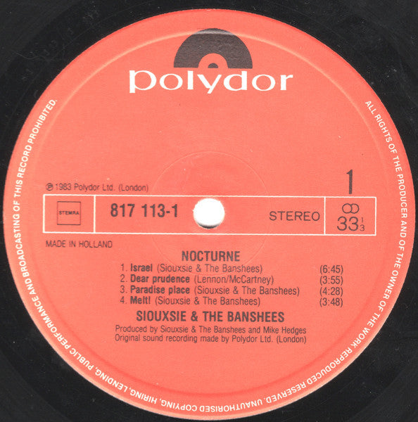 Siouxsie & The Banshees : Nocturne (2xLP, Album, Gat)