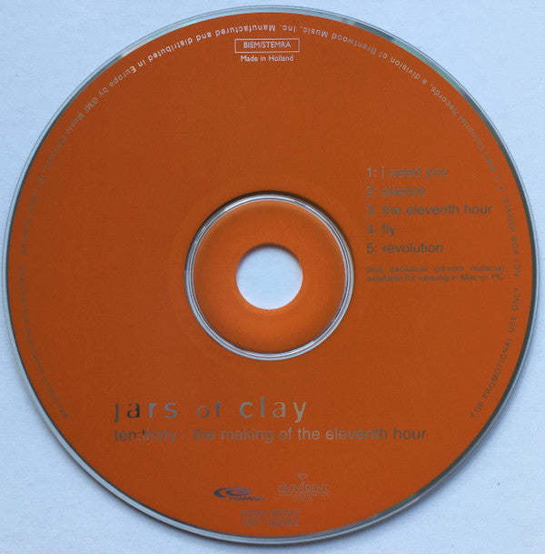 Jars Of Clay : The Eleventh Hour (CD, Album, Promo + CD-ROM)