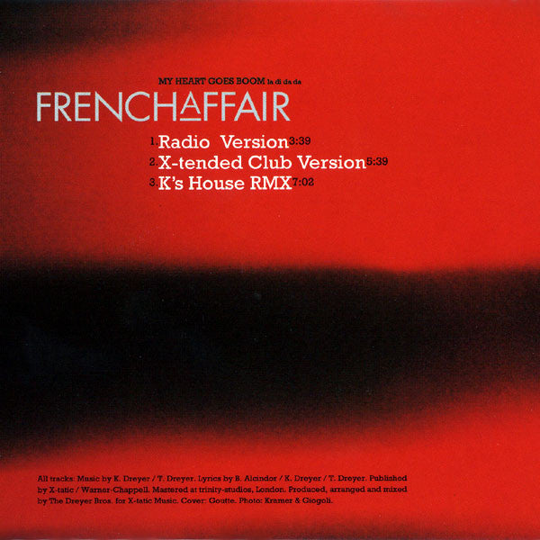 French Affair : My Heart Goes Boom (La Di Da Da) (CD, Maxi)
