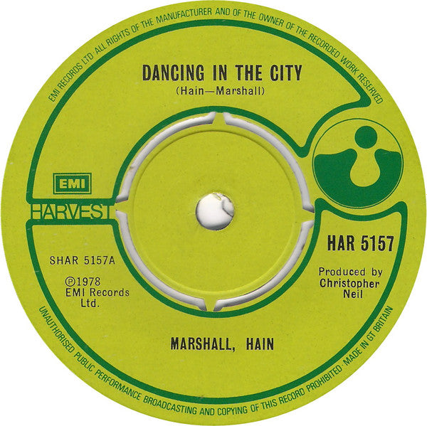 Marshall Hain : Dancing In The City (7", Single, Sma)