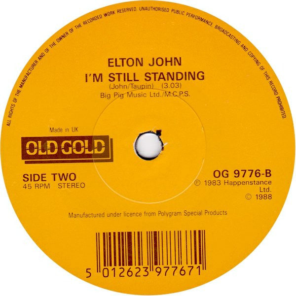Elton John : Nikita / I'm Still Standing (7", Single)