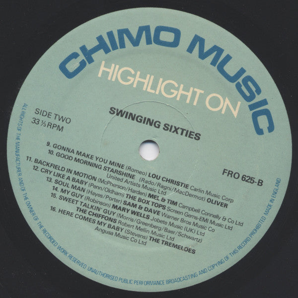 Various : Highlight On Swinging Sixties (LP, Comp)