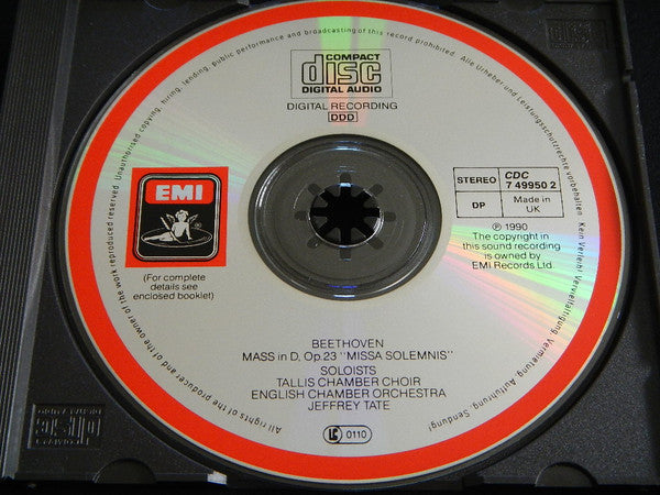 Ludwig Van Beethoven ‧ Carol Vaness ‧ Waltraud Meier ‧ Hans Peter Blochwitz ‧ Hans Tschammer ‧ Tallis Chamber Choir ‧ English Chamber Orchestra ‧ Jeffrey Tate : Missa Solemnis (CD, Album)