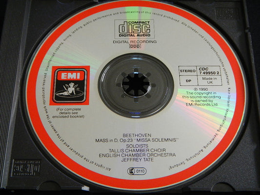 Ludwig Van Beethoven ‧ Carol Vaness ‧ Waltraud Meier ‧ Hans Peter Blochwitz ‧ Hans Tschammer ‧ Tallis Chamber Choir ‧ English Chamber Orchestra ‧ Jeffrey Tate : Missa Solemnis (CD, Album)