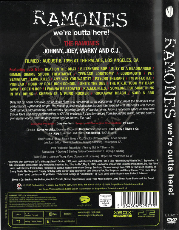 Ramones : We're Outta Here! (DVD-V, RE, PAL)