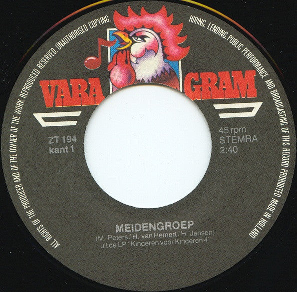 Kinderen voor Kinderen : Meidengroep (7", Single)