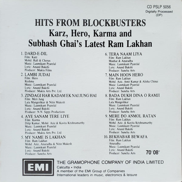 Laxmikant-Pyarelal, Anand Bakshi : Ram Lakhan (CD)