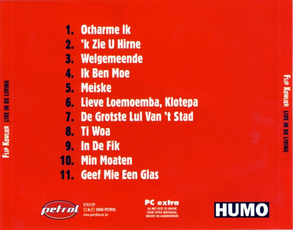 Flip Kowlier : Live In De Living (CD, Album, Enh)