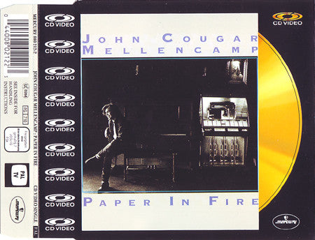 John Cougar Mellencamp : Paper In Fire (CDV, 5", Single, PAL)