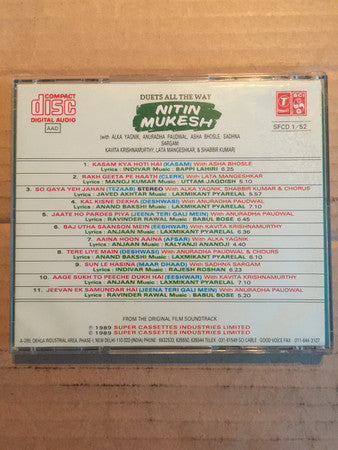 Nitin Mukesh : Duets All The Way Vol. 1 (CD, Comp)