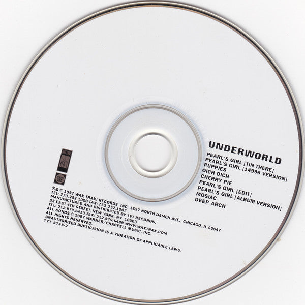 Underworld : Pearl's Girl (CD, EP, M/Print)