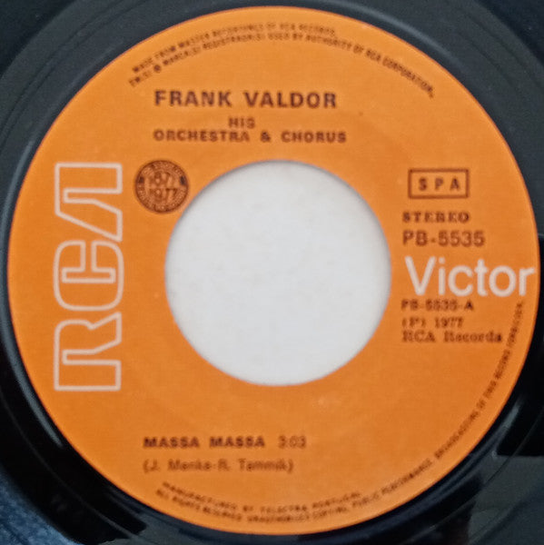 Chor Und Orchester Frank Valdor : Massa Massa (7", Single)
