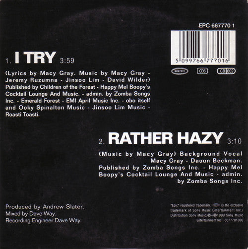 Macy Gray : I Try (CD, Single, Car)