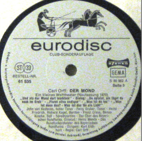 Carl Orff : Der Mond (2xLP, Club + Box)