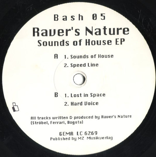 Raver's Nature : Sounds Of House EP (12", EP)