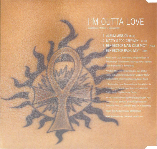 Anastacia : I'm Outta Love (CD, Maxi)