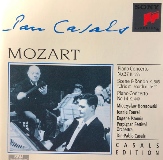 Wolfgang Amadeus Mozart - Pablo Casals, Mieczyslaw Horszowski, Jennie Tourel, Eugene Istomin, Perpignan Festival Orchestra : Piano Concerto No. 27 K.595 / Scene & Rondo K. 505 / Piano Concerto No. 14 K. 449 (CD)