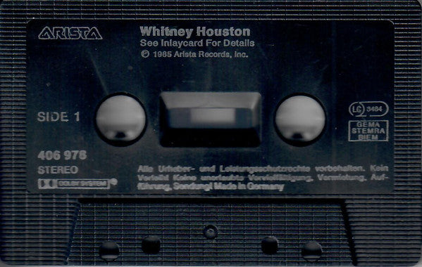 Whitney Houston : Whitney Houston (Cass, Album)