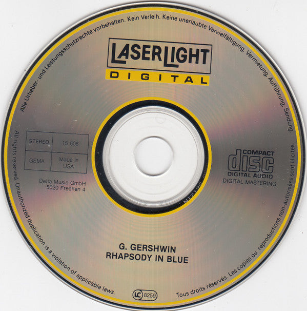 George Gershwin / The Budapest Philharmonic Orchestra / Budapest Strings / Jenö Jandó / Janos Sandor : Rhapsody In Blue (CD, Album)
