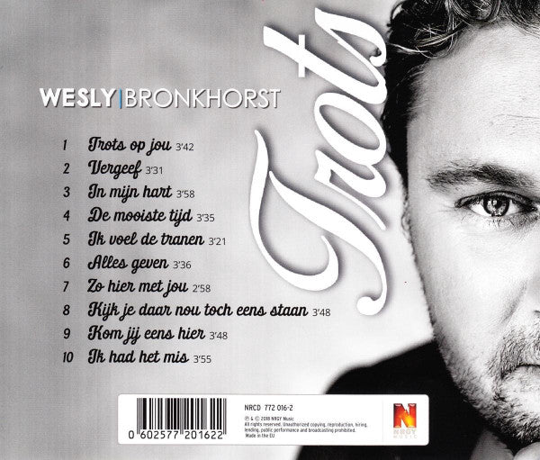 Wesly Bronkhorst : Trots (CD, Album)