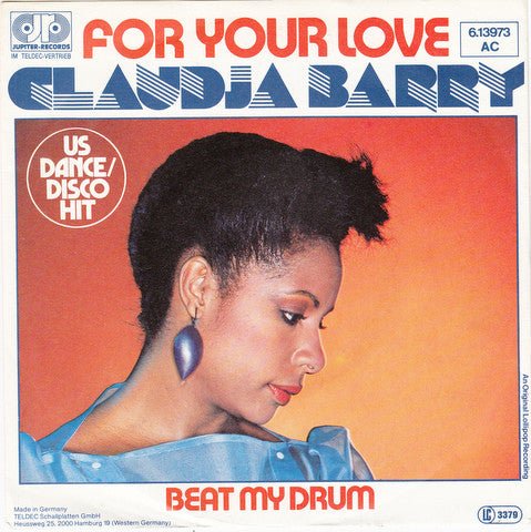 Claudja Barry : For Your Love (7", Single, Promo)
