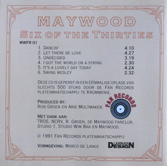 Maywood : Six Of The Thirties (CD, MiniAlbum, Ltd)