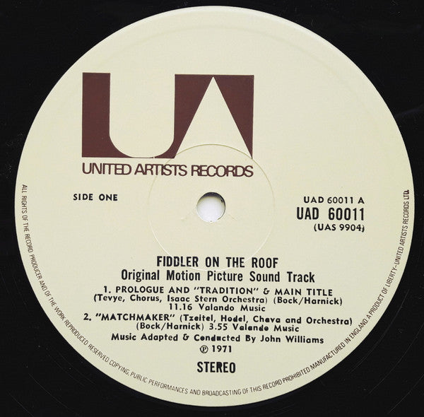 John Williams (4) : Fiddler On The Roof (Original Motion Picture Soundtrack Recording) (2xLP, Album, Gat)