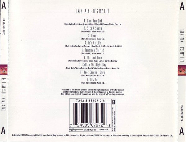 Talk Talk : It's My Life (CD, Album, RE, RM)