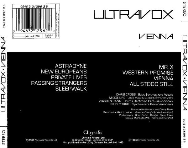 Ultravox : Vienna (CD, Album, RE)