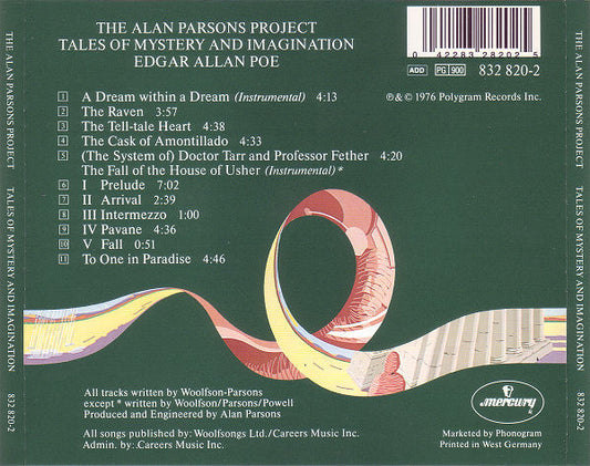 The Alan Parsons Project : Tales Of Mystery And Imagination (CD, Album, RE, RM, PDO)