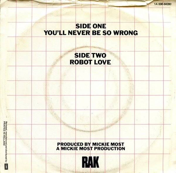 Hot Chocolate : You'll Never Be So Wrong (7", Single)