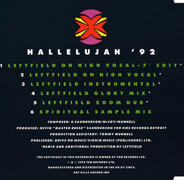 Inner City : Hallelujah '92 (CD, Single)