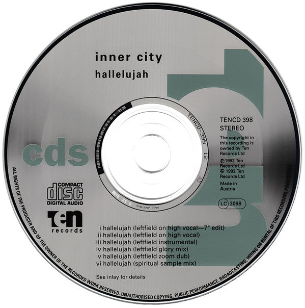 Inner City : Hallelujah '92 (CD, Single)