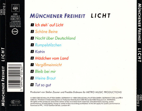 Münchener Freiheit : Licht (CD, Album)