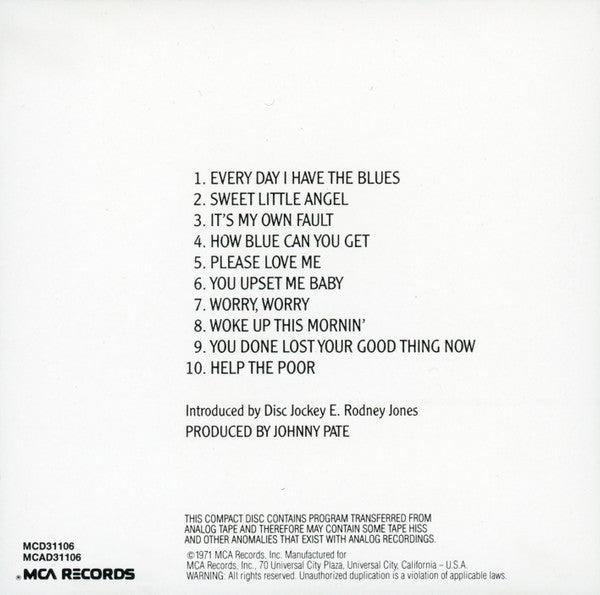 B.B. King : Live At The Regal (CD, Album, RE)