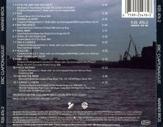 Eric Clapton : August (CD, Album, RE)