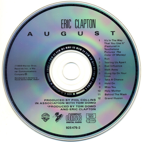 Eric Clapton : August (CD, Album, RE)