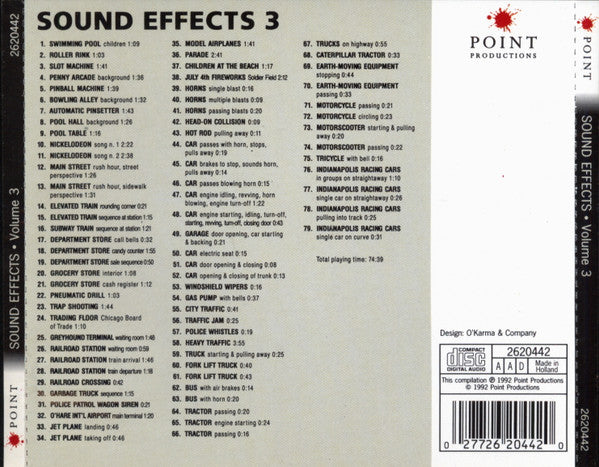 No Artist : Sound Effects 3 For Movies And Videos  (CD)