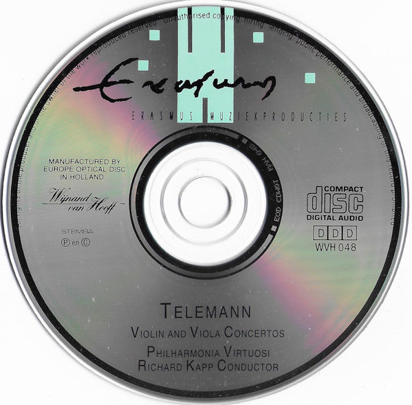 Georg Philipp Telemann - Paul Peabody, Philharmonia Virtuosi : Violin And Viola Concertos (CD, Album)