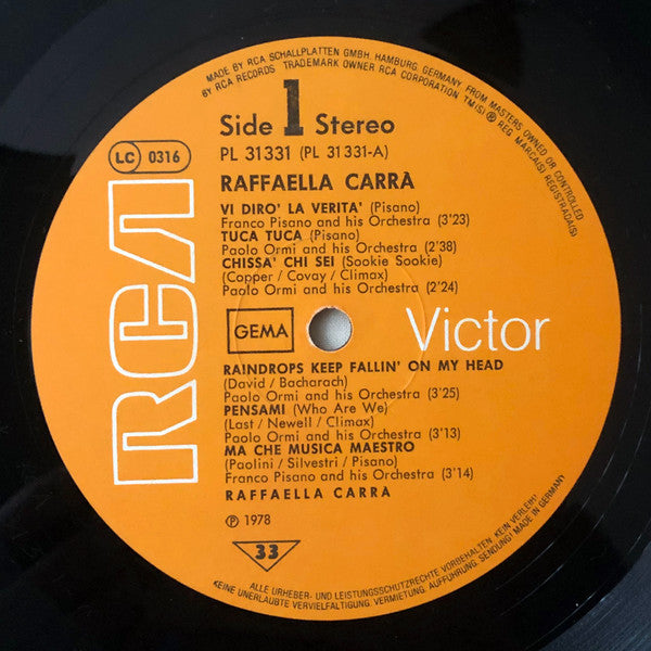 Raffaella Carrà : Raffaella Carrà (LP, Comp)